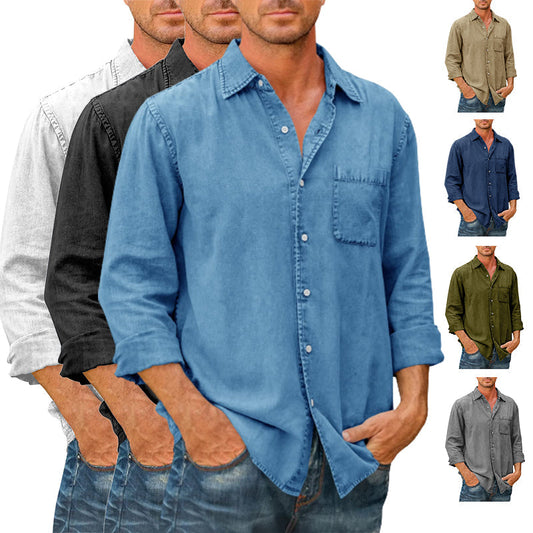 50 % de réduction --- Chemise en jean pour homme 【manches longues】