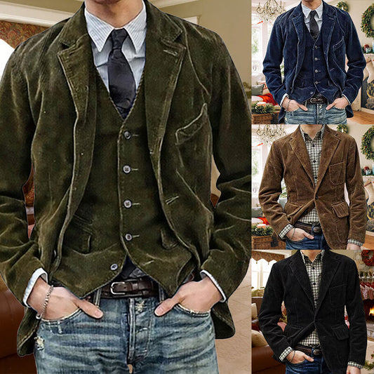 🎁 Blazer en velours côtelé pour homme de l’hiver 2023 🔥Livraison gratuite🔥