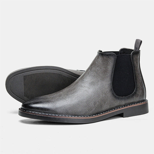 Cadeaux Exquis - Bottes en cuir Chelsea de Mode Vintage pour Hommes