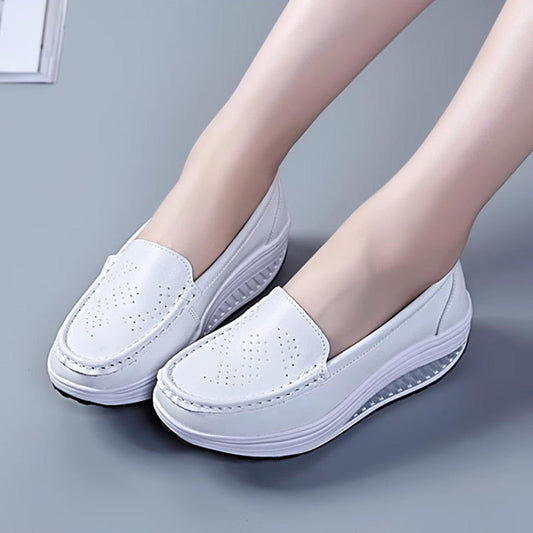 Nouvelles chaussures en cuir respirantes pour dames