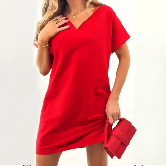 ⏳Spécial à durée limitée⏰Robe mi-longue à col en V et à
