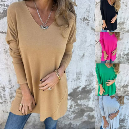 🔥 Offre Flash : Jusqu'à -50% 💖Haut Femme en Maille Loose à Col V