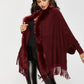 Automne et hiver gland cape châle cardigan couleur unie pull laine