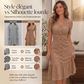 🔥DERNIER JOUR : 49 % DE RÉDUCTION🌞💃Robe midi à manches courtes et col en V, boutonnée, pour femme