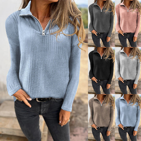 50% OFF❤️🔥Top zippé à manches longues pour femmes