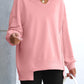 🍂✨Sweat-Shirt Femme Oversized à Col en V - Tunique Manches Longues Léger