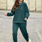Ensemble Décontracté Femme Monochrome - Haut et Pantalon