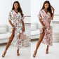 Nouveau style -Robe élégante décontractée à col en V et à motif floral