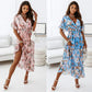 Nouveau style -Robe élégante décontractée à col en V et à motif floral