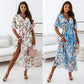Nouveau style -Robe élégante décontractée à col en V et à motif floral