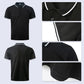 T-shirt Décontracté à Col en V et Manches Courtes à Revers de la Mode pour Hommes