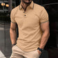 T-shirt Décontracté à Col en V et Manches Courtes à Revers de la Mode pour Hommes
