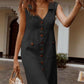 Robe boutonnée à col en V