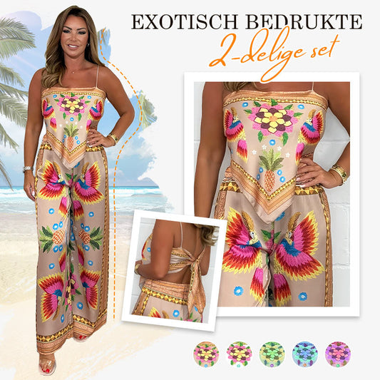 🌺 Hot Sale 🌺Ensemble 2 pièces à imprimé exotique pour femme
