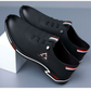 Chaussures décontractées en cuir à enfiler pour hommes