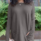 Pull-robe à manches longues avec trou de pouce