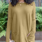 Pull-robe à manches longues avec trou de pouce