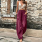 Pantalons Femme Unis avec Taille Élastique et Poches – Idéal pour le Quotidien