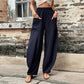 Pantalons Femme Unis avec Taille Élastique et Poches – Idéal pour le Quotidien