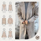Manteau long à manches longues pour femmes avec col rabattu, épais