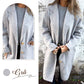 Manteau long à manches longues pour femmes avec col rabattu, épais