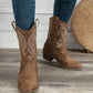 Bottes en cuir hautes et confortables pour femmes, rétro, antidérapantes et imperméables