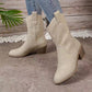 Bottes en cuir hautes et confortables pour femmes, rétro, antidérapantes et imperméables