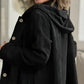 Shacket Femme Oversized à Capuche en Côtelé Boutonnée