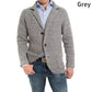 [ Meilleur cadeau pour lui ] 🍂Veste à col en maille unie à manches longues pour homme