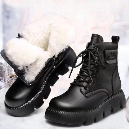 Bottes d'hiver pour femmes en coton imperméable, douillettes et stylées