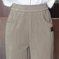 Pantalon chaud à taille haute et doublure en laine