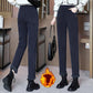 Pantalon chaud à taille haute et doublure en laine