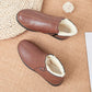 Bottines courtes en peluche avec semelles douces et chaudes