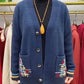 Cardigan Tricoté Ample avec Double Poches pour Femme