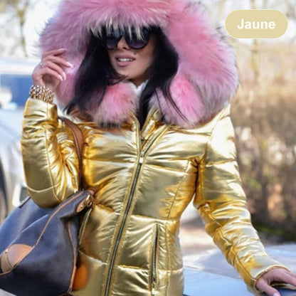 Veste d'Hiver Ajustée et Chaude pour Femmes