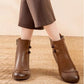 Bottes en cuir chaud vintage pour femmes