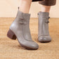 Bottes en cuir chaud vintage pour femmes