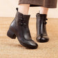 Bottes en cuir chaud vintage pour femmes