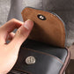 Pochette de ceinture verticale en cuir