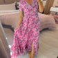 👗 49% DE RÉDUCTION ! 💃 Robe Longue à Col en V Imprimée – Coupe Élégante, Tissu Confortable & Style Polyvalent ✨