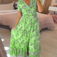 👗 49% DE RÉDUCTION ! 💃 Robe Longue à Col en V Imprimée – Coupe Élégante, Tissu Confortable & Style Polyvalent ✨