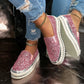 💎 49% DE RÉDUCTION ! 💎 Chaussures Slip-On Femme – Paillettes Brillantes, Semelle Antidérapante & Confort Respirant pour Tous les Jours 🌸👟