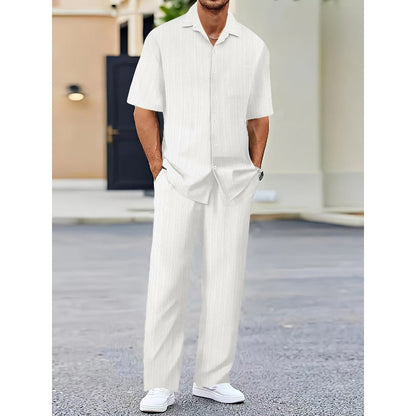 Ensemble Décontracté Homme : Top à Col et Pantalon à Liège