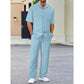 Ensemble Décontracté Homme : Top à Col et Pantalon à Liège