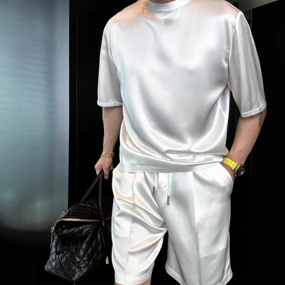 🏆Durée limitée 61% de réduction👱‍♂️Hommes Casual Solid Top & Shorts Set de 2 pièces