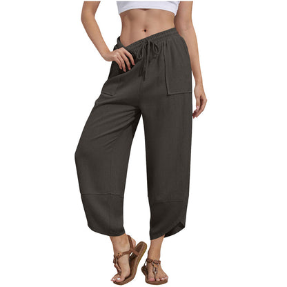 ✨Réduction limitée à 50 %✨Pantalon Décontracté à Jambes Larges et Longueur Cheville pour Femme