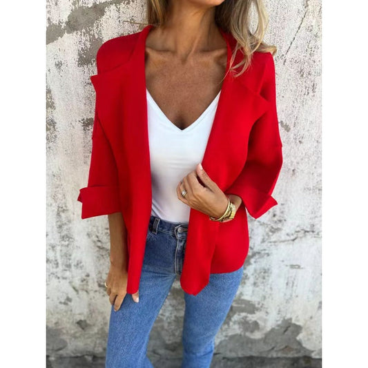 Manteau Décontracté Élégant à Revers pour Femme
