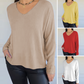 Haut en Tricot à Col en V Ample pour Femme