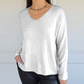 Haut en Tricot à Col en V Ample pour Femme
