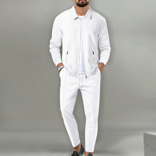 Élégant ensemble 2 pièces composé d'une veste et d'un pantalon de jogging pour homme